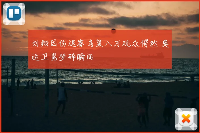 刘翔因伤退赛鸟巢八万观众愕然 奥运卫冕梦碎瞬间