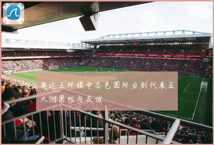 奥运五环旗中各色圆环分别代表五大洲团结与友谊