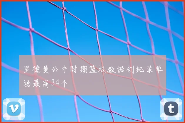 罗德曼公牛时期篮板数据创纪录单场最高34个
